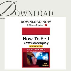 This Writers Guide: How to sell your screenplay includes more than 50 writing tips that will take you step by step through the writer checklist ( also included) showing you how to sell your movies and TV shows. Includes templates and videos, too!