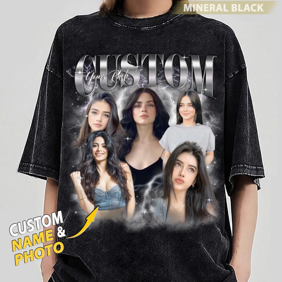 Custom Bootleg Rap Tee, Custom Photo, Vintage Graphic 90s Tshirt ...