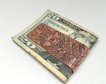 Bronze Money Clip Etsy - personalized copper money clip money clips for men monogram bronze money clip groomsmen gift mens money clip