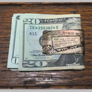 Clip de dinero de monograma personalizado Clip de dinero para mujeres Clip de dinero de cobre personalizado Regalos personalizados para ella Clip de dinero para mujeres imagen 2