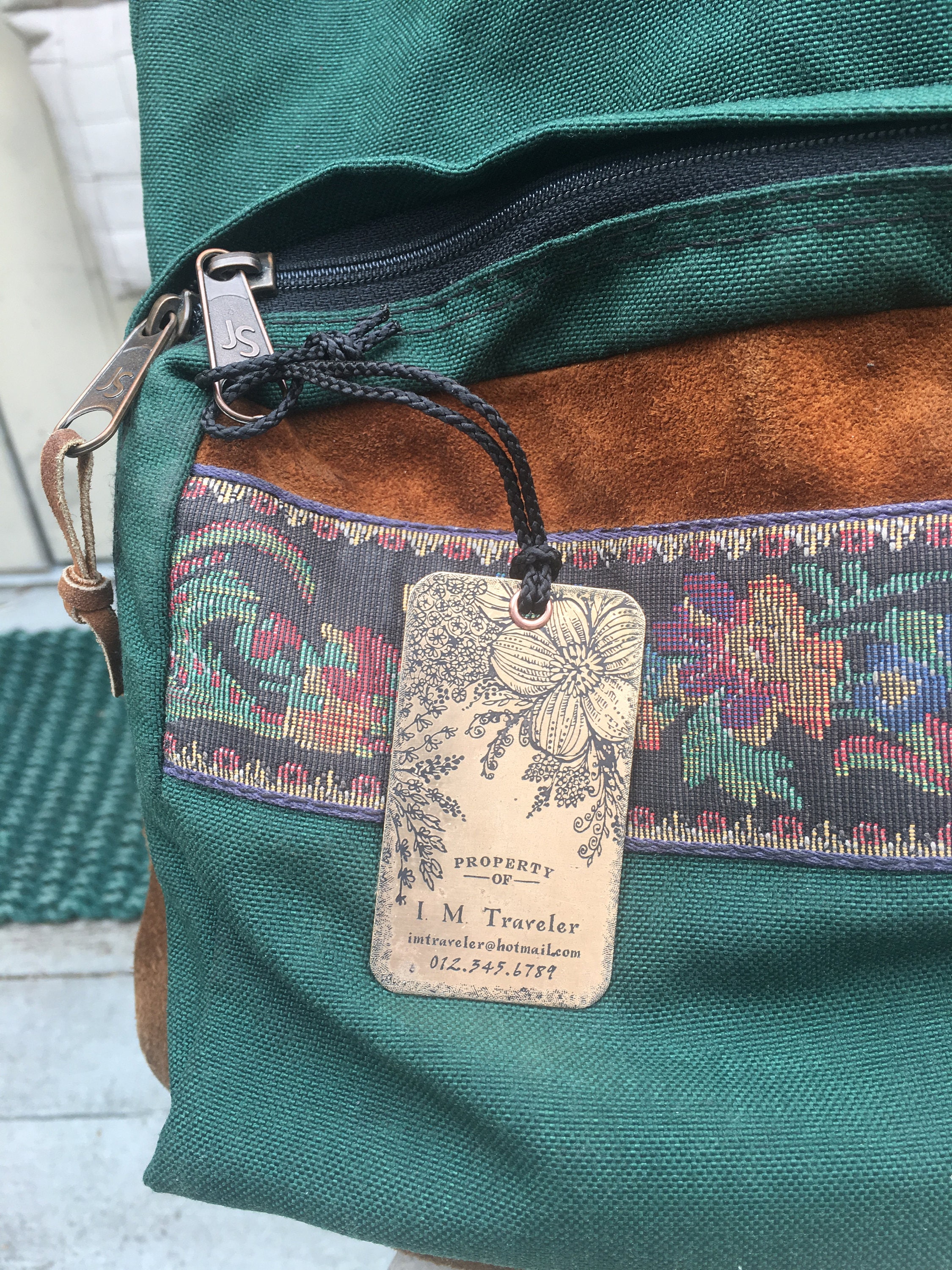 backpack tags custom