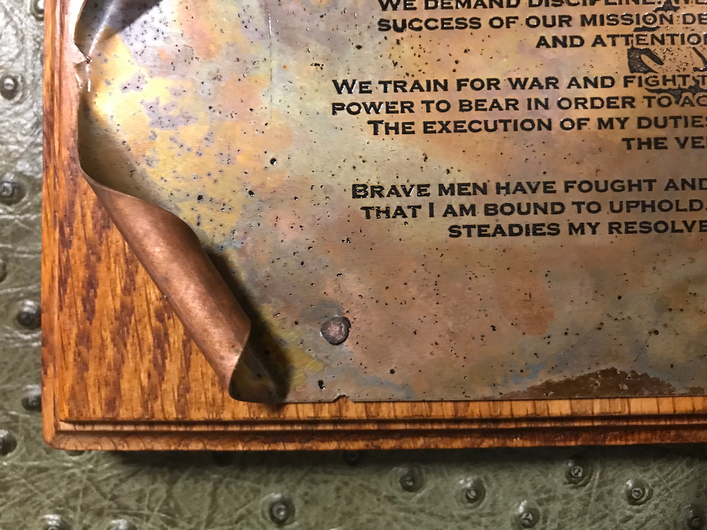 Copper Navy SEAL Ethos Scroll, Military Gift