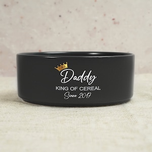 Cuenco de cerámica personalizado, cuenco para servir personalizado, regalos de cumpleaños, regalo de Navidad, cuenco de helado para papá, cuencos de cerámica para aperitivos, regalo para padres