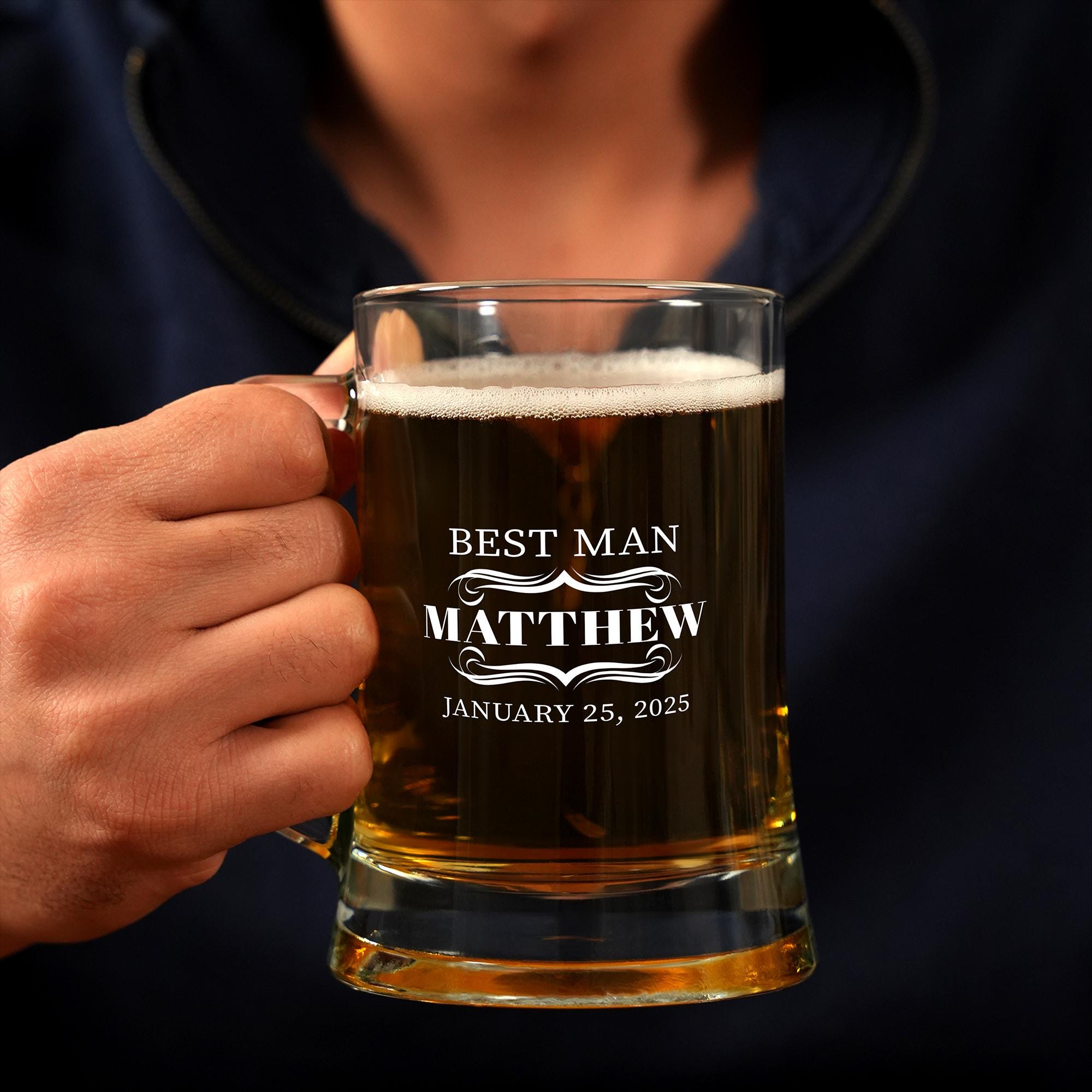 Cadeau verre à whisky personnalisable pour homme de 25 ans, message