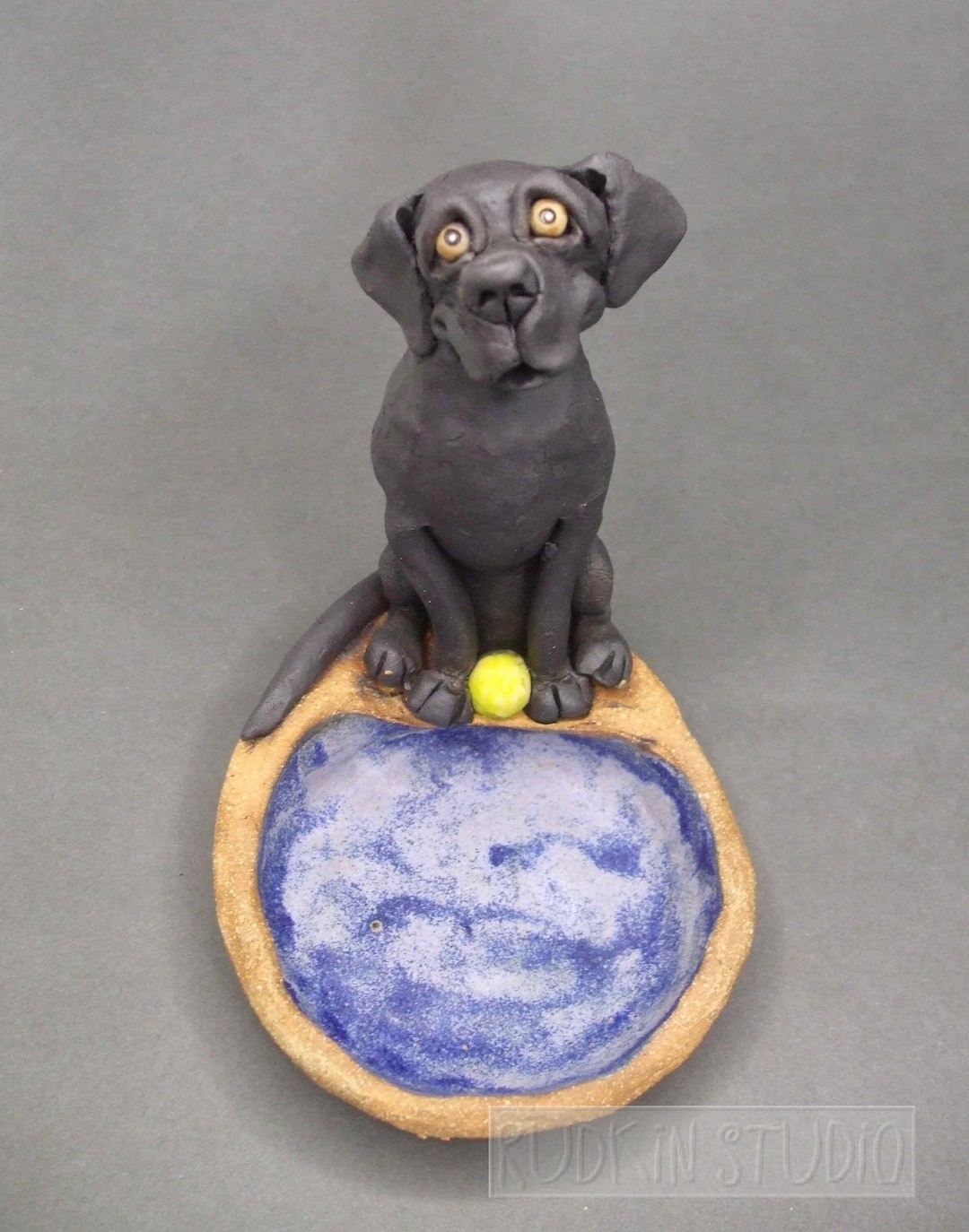 Ceramic Labrador Retriever Dog Sculpture Dish Etsy
