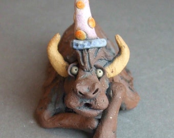 Yak Party Animal Ceramic Sculpture