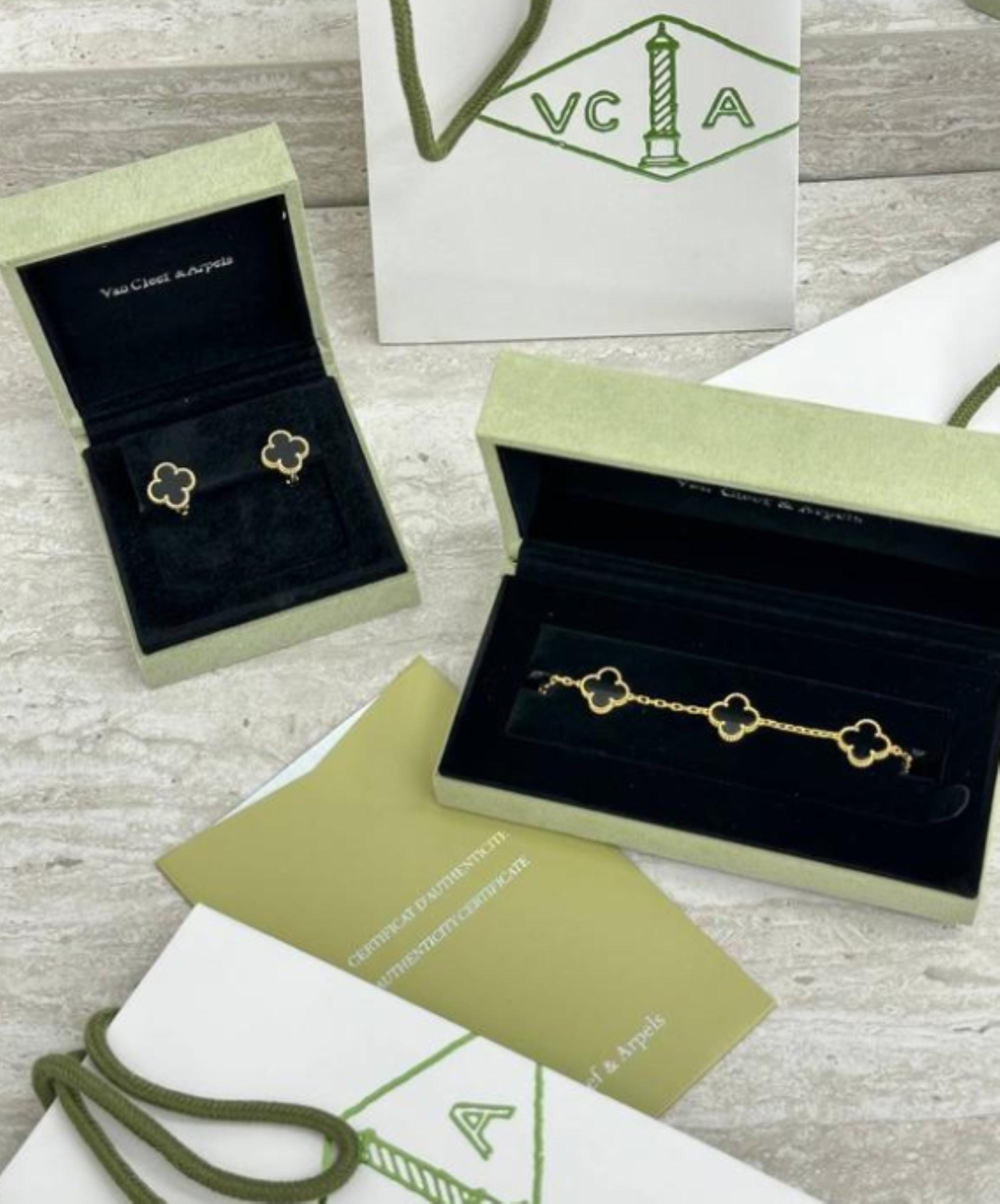 Van Cleef Bracelet Valvet Box, Bag (Full Set) NEW | eBay