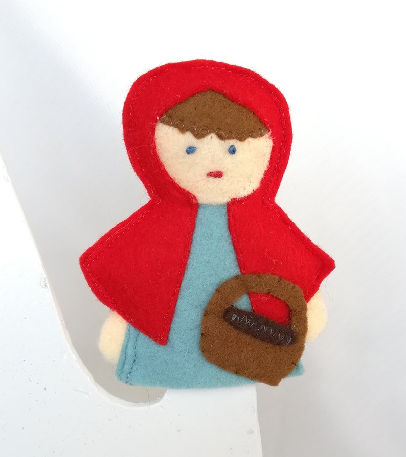 Red Riding Hood Felt Finger Puppet PDF Pattern and Step by Etsy