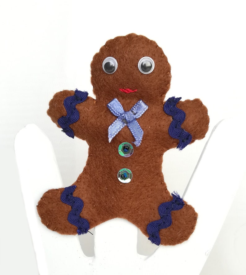 Gingerbread Man Felt Finger Puppet PDF Pattern and Step by Etsy