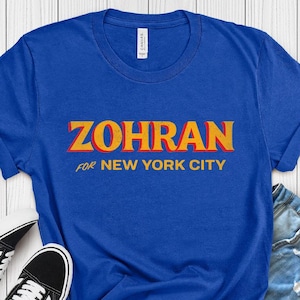 Zohran Mamdani T-shirt, Zohran för New York City T-shirt, T-shirt för politisk aktivist, Kläder för kampanjsupportrar, Unisex jerseytröja med kort ärm