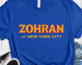 Zohran Mamdani T-Shirt, Zohran for New York City Tee, Political Activist Shirt, Campaign Supporter Apparel, Unisex Jersey Short Sleeve Tee