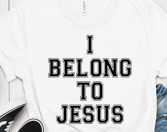 Camiseta "Pertenezco a Jesús" / Camiseta de fe cristiana