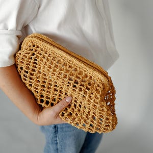 The Soft Geometry of Summer | Handwoven Raffia Clutch
