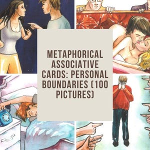 Tarjetas de terapia de límites personales, tarjetas metafóricas, coaching, trabajo con la sombra, MAC, trauma, trabajador social, psicólogo escolar, tarjetas