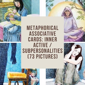 Tarjetas de terapia de subpersonalidades, tarjetas de activación interna para el trabajo de partes, sistemas familiares internos, IFS, niño interior, trabajo con la sombra, nueva baraja de oráculo