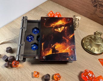 Painted Dice Keeper: Balrog Mini Dice Storage Box