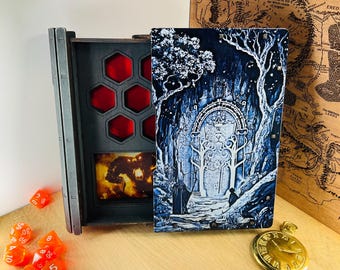 Lord of the Rings Dice Box: Hand-Painted RPG Gaming Storage