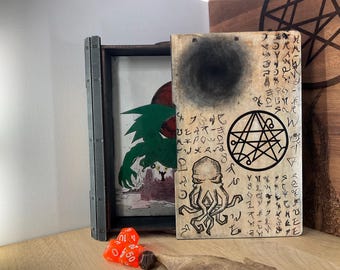Painted Arkham Horror Inspired Dice Tray and Storage Box.