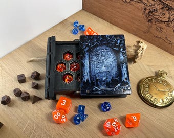 Unique Dice Holder Book Box - Ideal Present for LOTR Enthusiasts"