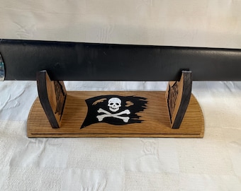 Handmade Pirate Themed Oak Sword Stand