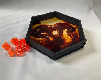 Handcrafted LOTR Inspired Dice Tray - Tolkien Themed Gaming Tray