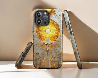 Jesus Cross-telefoonhoes, christelijke telefoonhoes, esthetische telefoonhoes voor iPhone 16 15 14 13 12 11 x Samsung S25 S24 S23 hoesje