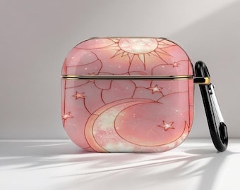 Custom Celestial AirPod Case: Stained Glass Moon Design