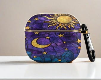 Stained Glass Moon AirPod Case: Custom Celestial Cover