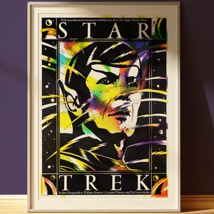 Star Trek Movie Poster German Star Trek Vintage Movie Poster Star Trek Classic Sci-Fi Movie Poster Star Trek Poster Vintage Spock Poster