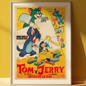 Tom i Jerry Vintage Movie Poster Tom i Jerry Movie Poster Vintage Tom i Jerry Decor Tom i Jerry Poster for Children Classic Cartoon