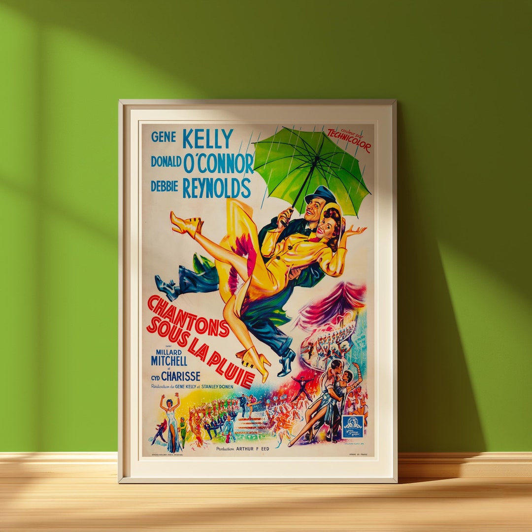 Singing in the Rain Movie Poster Classic Hollywood Movie Poster Singing ...