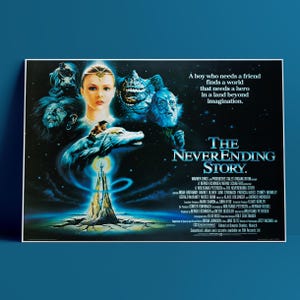 The NeverEnding Story Movie Poster The NeverEnding Story Vintage Movie Poster Classic Fantasy Film Poster Cult Classic NeverEnding Story