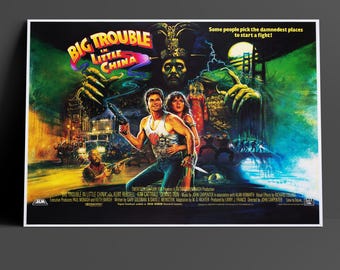 Big Trouble in Little China Movie Poster Classic John Carpenter Movie Poster Retro Action Fantasy Film Print John Carpenter Cult Film Poster