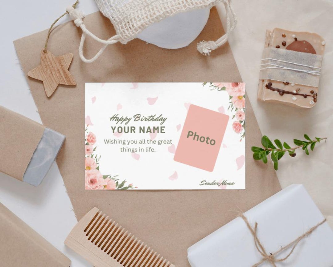 Printable Design Printable Card Birthday Card Template - Etsy