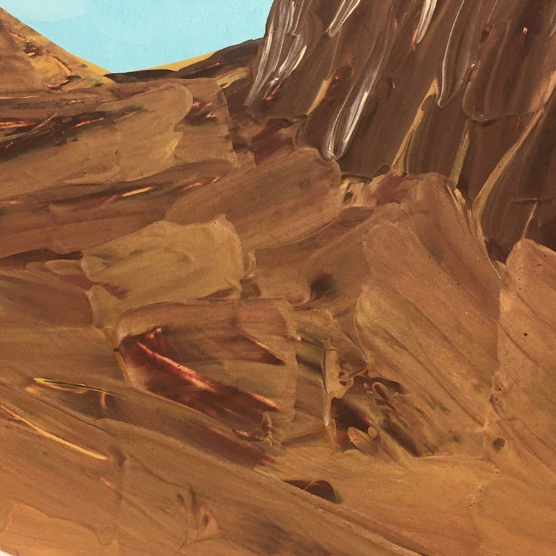 Tabletop Mesa 6x6 inches Navajo Nation Framed 6X6 inch Original Painting Titled Monument Valley me Art by Hawk By Hawk from Santa M