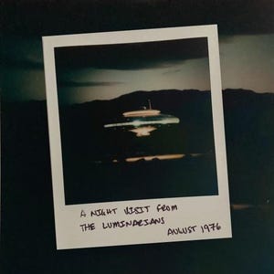 Color Polaroid of a UFO Flying over the Mojave Desert - A Night Visit from the Luminarians