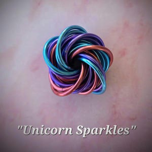Unicorn Chainmail Mobius Ball Fidget Toy: Handmade Aluminum Desk Toy