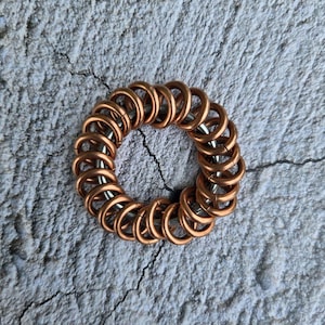 Quiet Copper Stainless Steel Fidget Toy: Anxiety Relief Small Chatter Ring