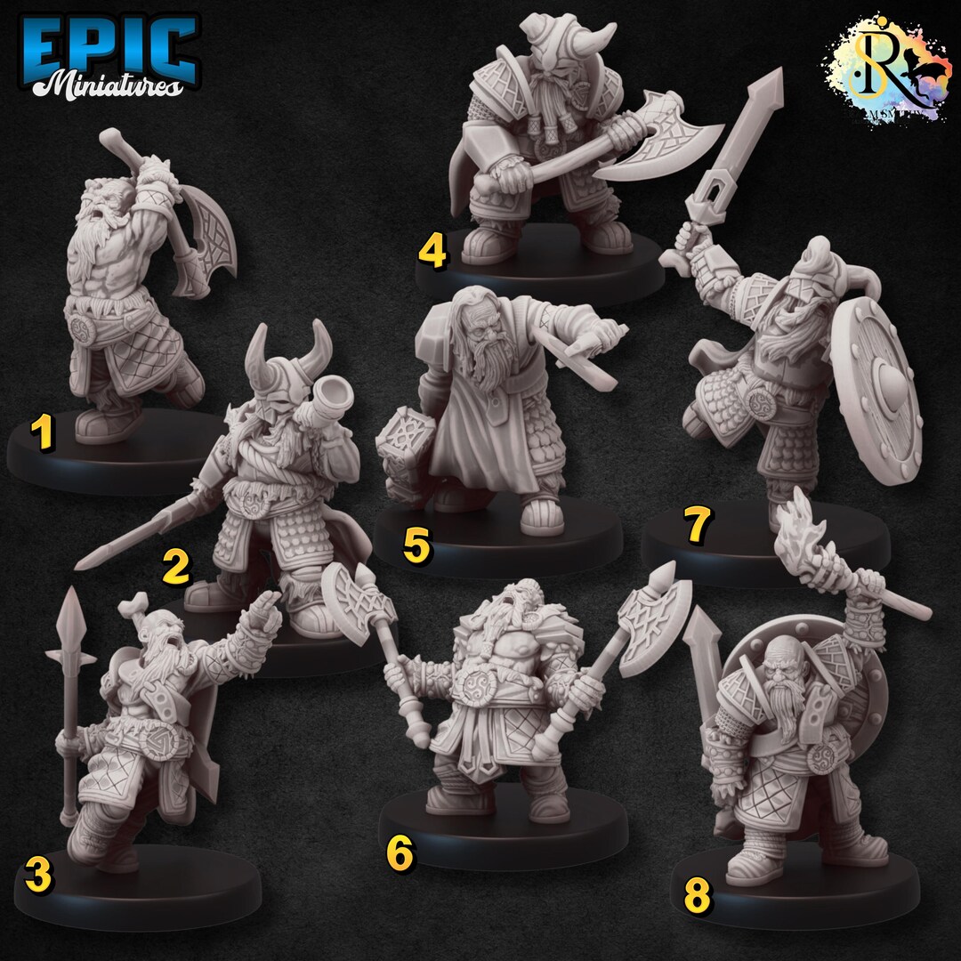 Dwarf Army medium 051 Dwarven Mines EPIC 28mm Dwarves, Fighters, LOTR ...
