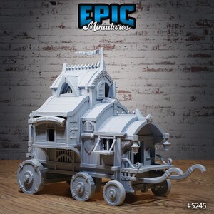 Holzwagen | #119 - Antike Natur EPOS Miniaturen | Hochwertiges Premium Harz | Warenkorb, Kutsche, Pferd, Wagen, Reisen, Strukturen