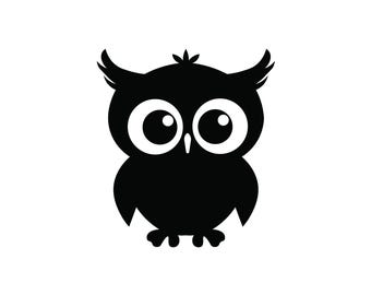 Eule Silhouette Vektor Clipart (digitaler Download)