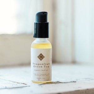 Dragonfruit Green Tea Organic Facial Oil & Serum, Great for Sensitive Skin, 1 oz