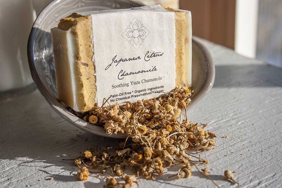 Japanese Citrus Oatmeal Chamomile Organic Soap - Palm Oil Free, Vegan…