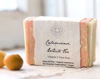 Calamansi White Tea Organic Soap, Palm Oil Free, Vegan, Zero Waste, 4.5 oz.