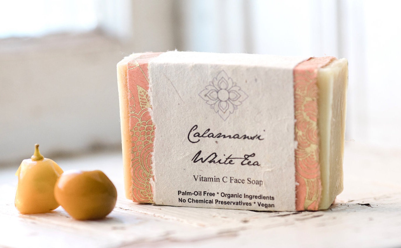 Calamansi White Tea Organic Soap, Palm Oil Free, Vegan, Zero Waste, 5 Oz