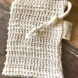 Natural Sisal Soap Saver Bag, Exfoliating, Zero Waste, Plastic Free, Sustainable Plant Fiber