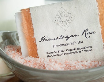 Himalayan Rose Salt Organic Soap, Palm Oil Free, Vegan, 5 oz