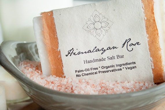 Himalayan Rose Salt Organic Soap, Palm Oil Free, Vegan, 5 oz