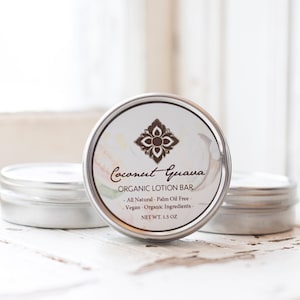 Barre de lotion végétalienne biologique à la noix de coco et à la goyave 1,5 oz, une excellente option zéro déchet !