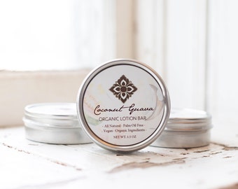 Coconut Guava Organic Vegan Lotion Bar  1.5 oz, Great Zero Waste Option!